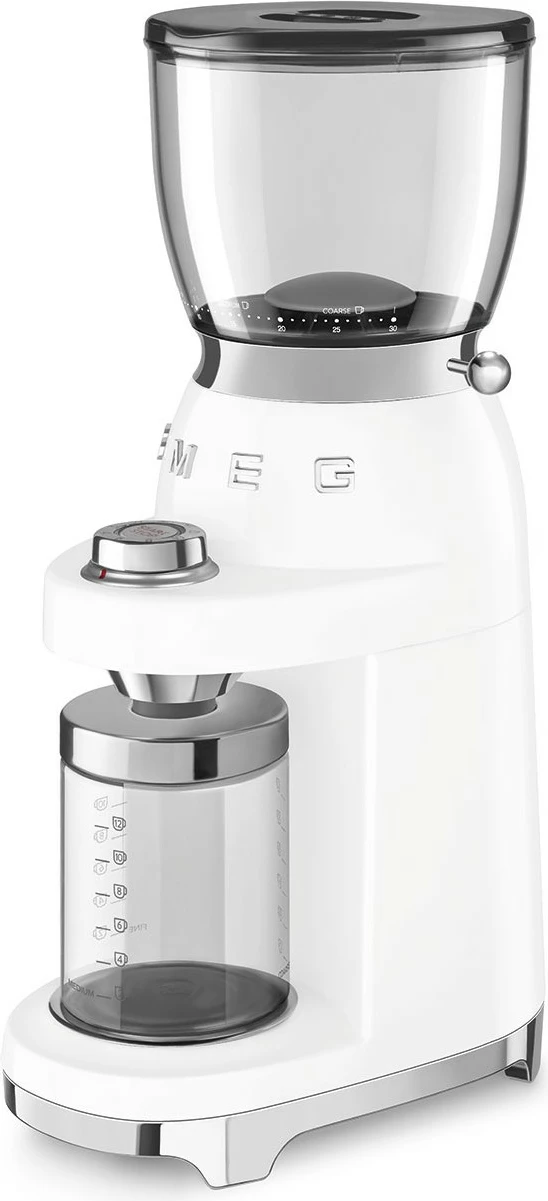 Mulli kafeje SMEG CGF11, 150W, konik, i bardhë