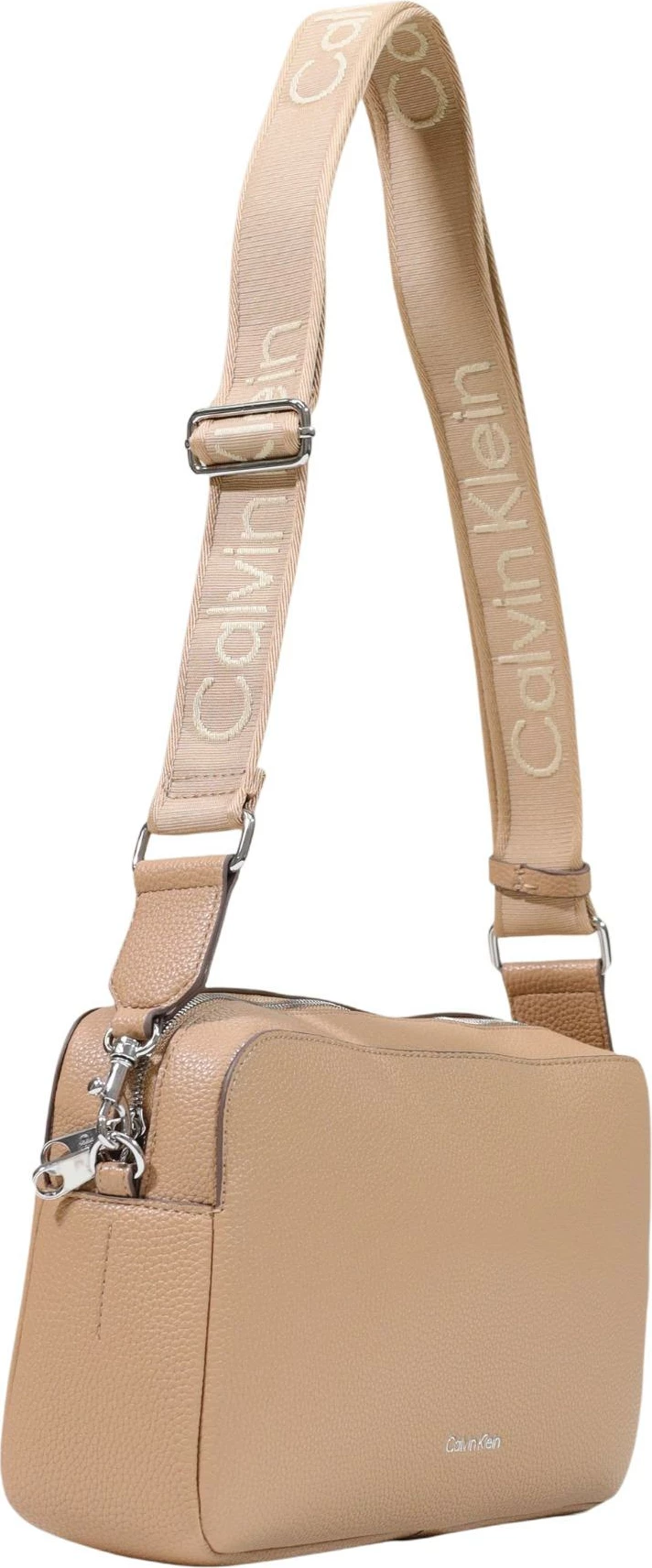 Çantë crossbody Calvin Klein LV04F3642G për femra, bezhë e çelët