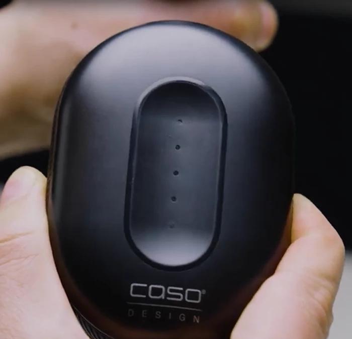 Mikser dore wireless CASO Click & Mix 150W (MPN 3630) 2000mAh, argjend mat/zi, set me bateri + rrahëse + grepa brumi