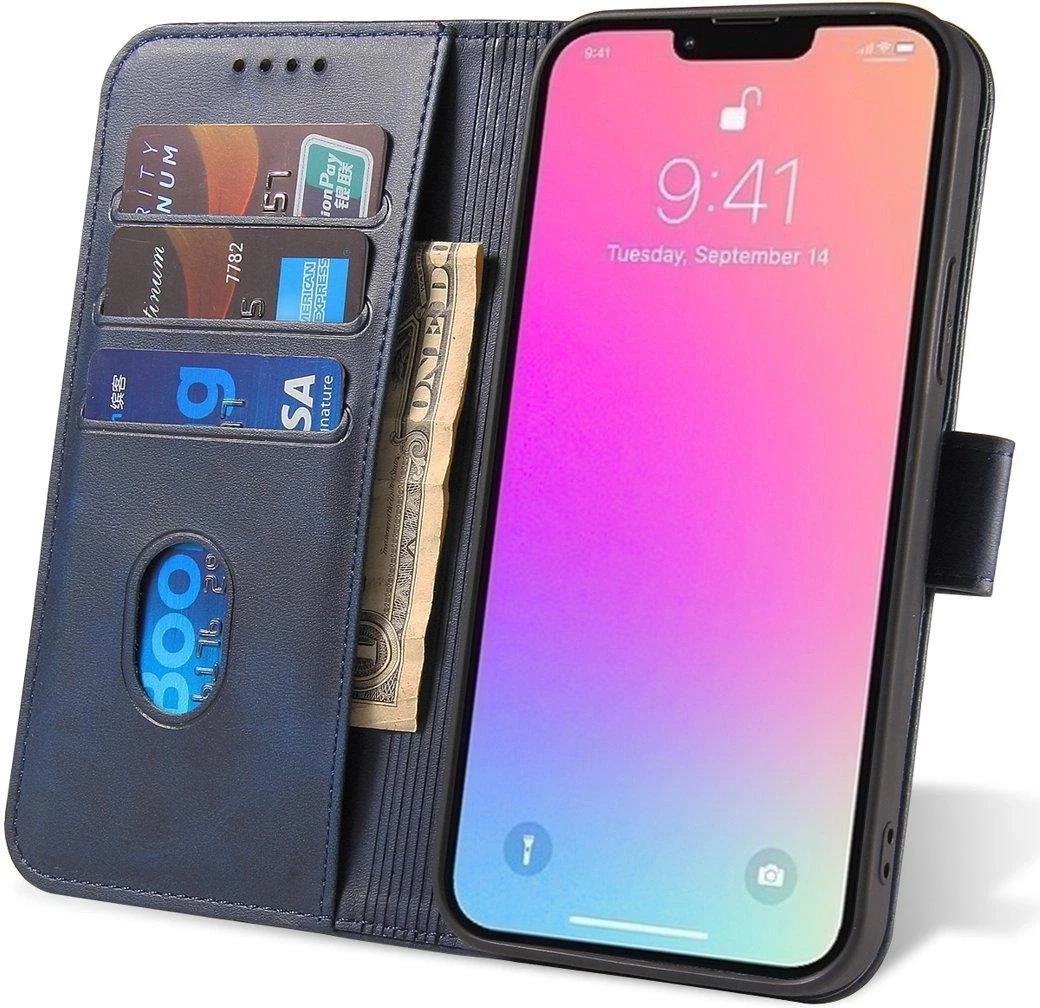 Mbështjellës magnetik me kapak Hurtel për Samsung Galaxy S24 FE, Kaltër