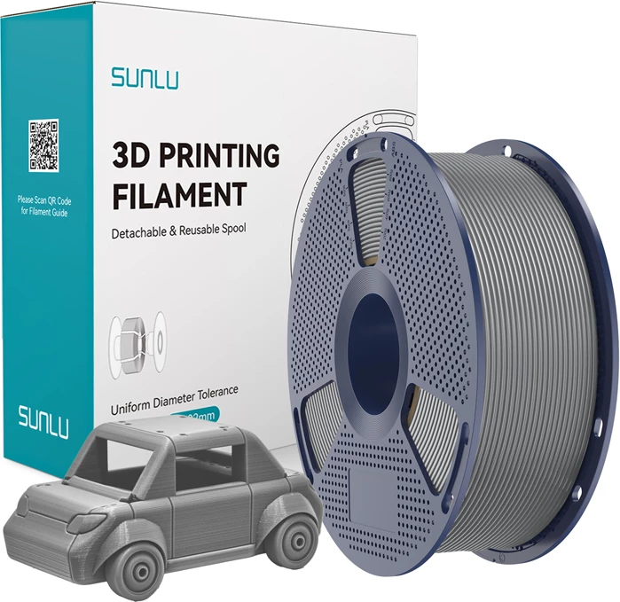 Filament PETG Sunlu PETG Gr, ngjyrë gri