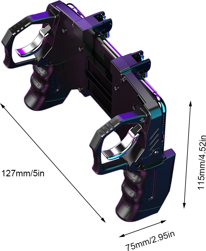 Gamepad K21, kontrollor për lojëra në celular, i zi
