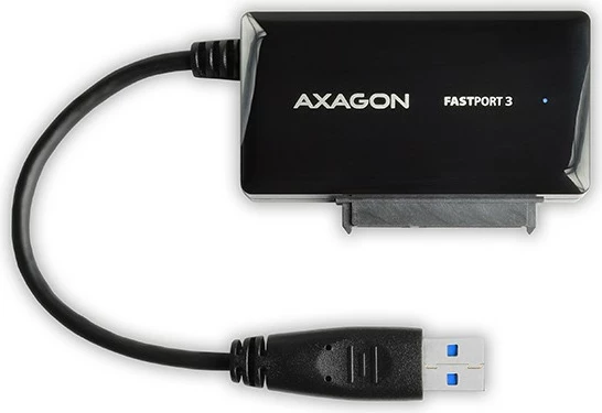 Adapter USB 3.0 në SATA AXAGON ADSA-FP3 FASTport3, për HDD/SSD 2.5", 3.5", 5.25", i zi, me furnizues rryme