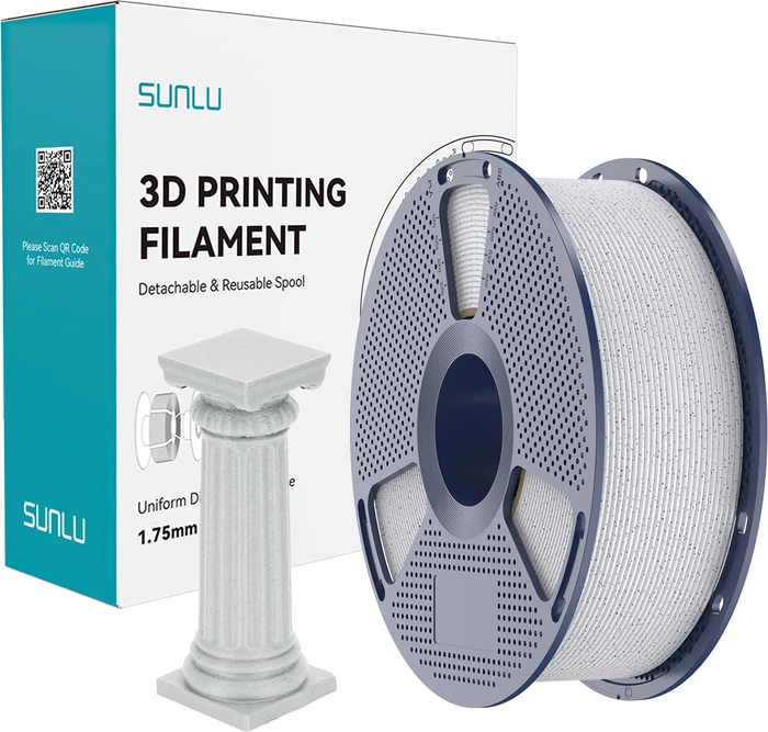 Filament 3D Sunlu PLA H-S Mar OM PLA High-Speed Marble 1.75mm, Oreo