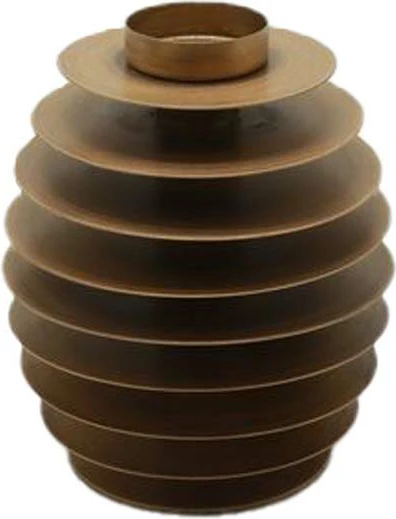 Mbajtës për qirinj të vegjël EDIN, metalik, ngjyrë kafe, 12x12x14 cm