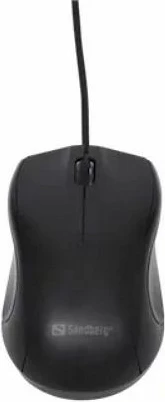 Maus SANDBERG 631-01, optik 1200 DPI, me kabllo USB 1.5 m, i zi