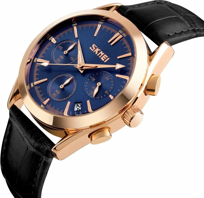 Orë dore për meshkuj Skmei, e zezë