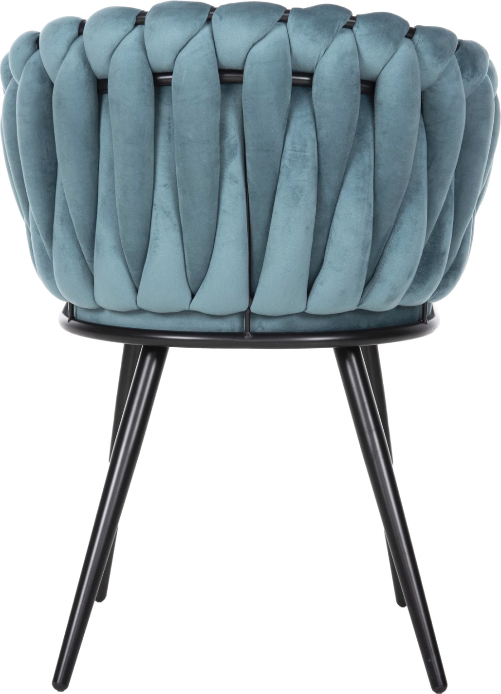 Karrige LUANDA FH8741.05 kadife ngjyrë tyrkiz-me këmbë metalike të zeza 62x54x79Hcm., set prej 2 copë